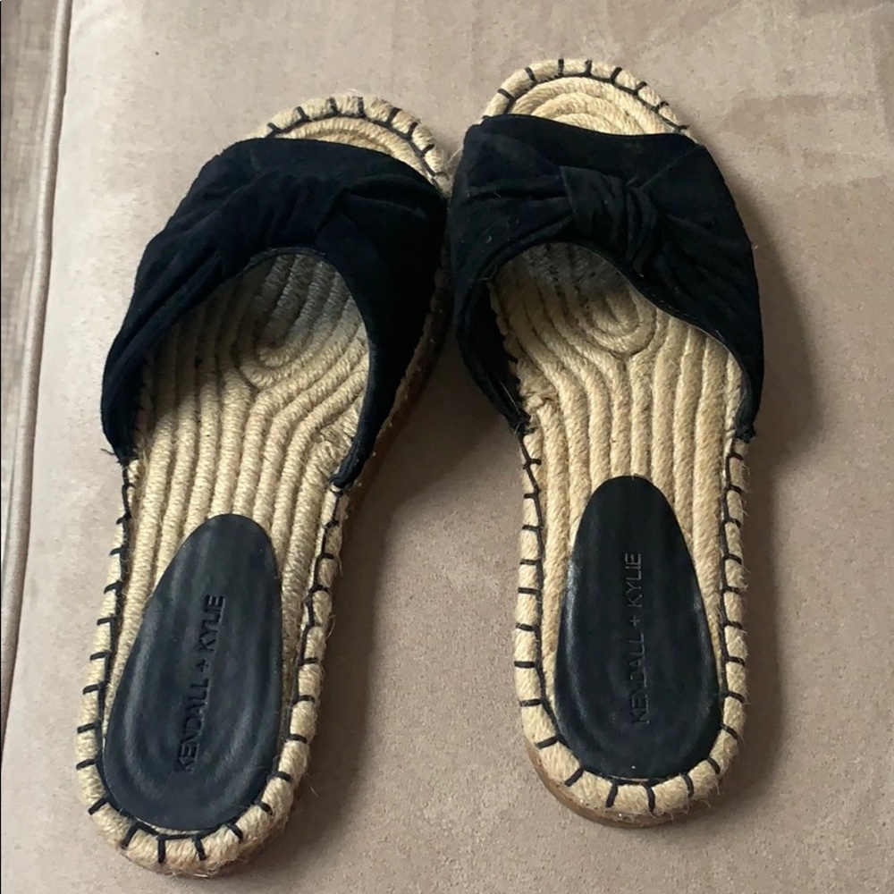 Kendall & Kylie black espadrille sandals